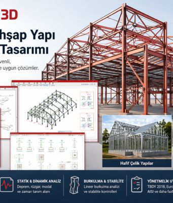CYPE 3D ile Çelik ve Ahşap Yapı Analizi