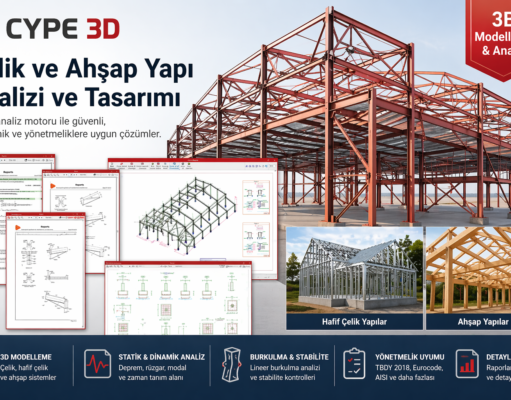 CYPE 3D ile Çelik ve Ahşap Yapı Analizi